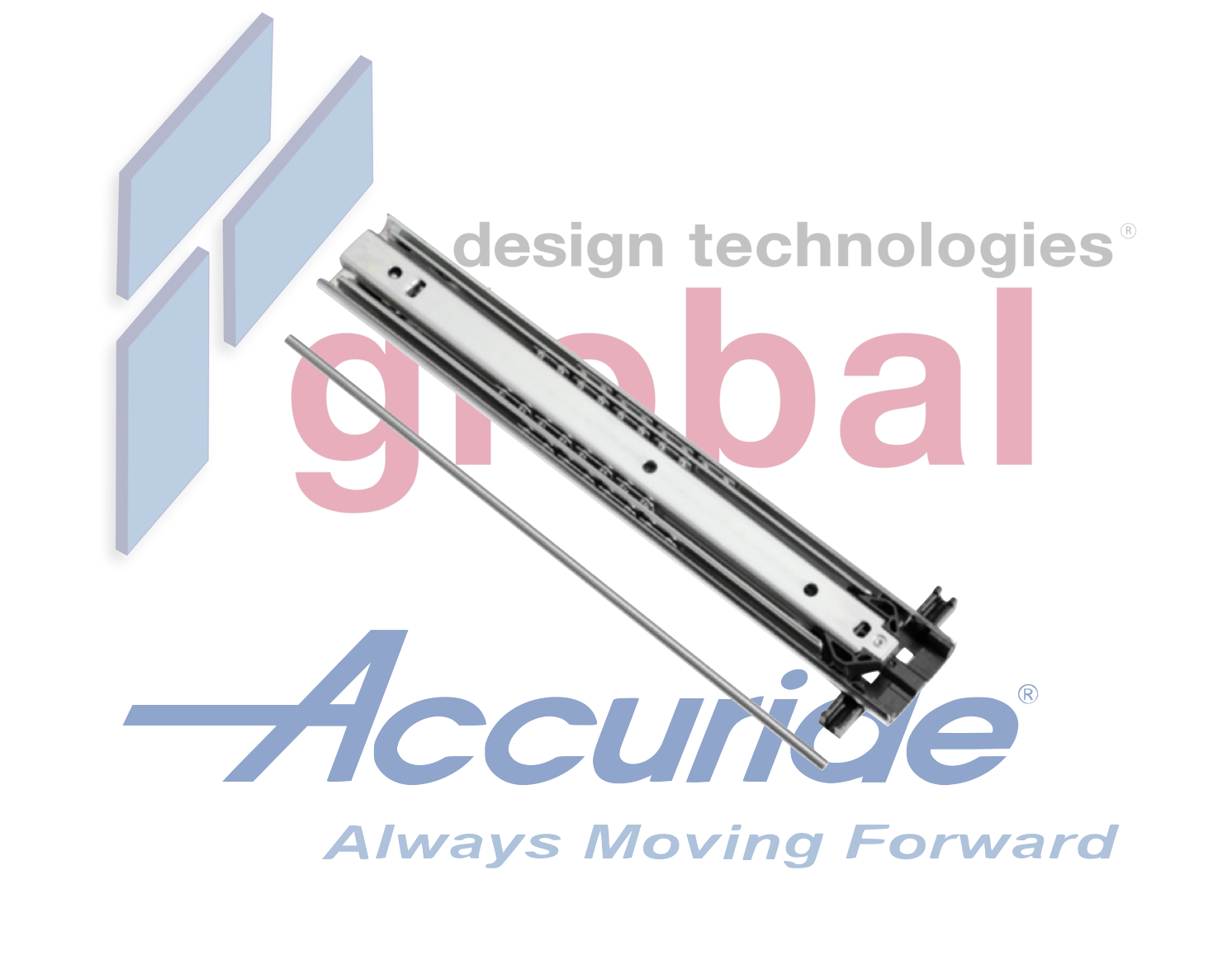 Más seguridad con las guías antivuelco 5343  de Accuride con bloqueo